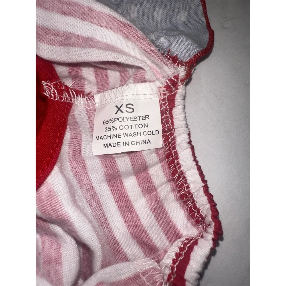Dog Dress With Stars Red White Navy XS